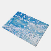 ブルーコーストバモダンリズウォーターカラーアート ドアマット (アングル)