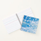 ブルーコーストバモダンリズウォーターカラーアート ノートブック (内部)