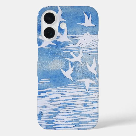 ブルーコーストバモダンリズウォーターカラーアート Case-Mate iPhoneケース (裏面)