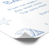 ブルーコーストビーチベビーシャワーモモモザバー ポスター (角)