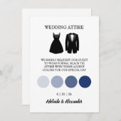 ブルーコースト結婚の服装カード 招待状 (正面/裏面)