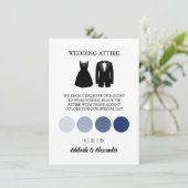 ブルーコースト結婚の服装カード 招待状 (スタンド正面)