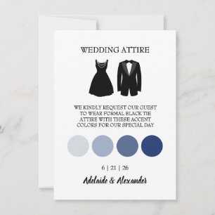 ブルーコースト結婚の服装カード 招待状