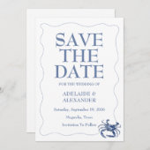 ブルーコースト結婚式招待状 招待状 (正面/裏面)