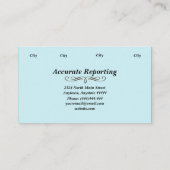 ブルーコートの記者ステノ·マシン·名刺 名刺 (裏面)