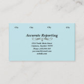 ブルーコートの記者ステノ·マシン·名刺 名刺 (裏面)