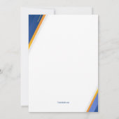 ブルーコーナーと金ゴールドコーナー卒業パーティー 招待状 (裏面)