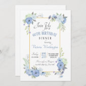 ブルーコーナーフラワーズ招待状 招待状 (正面/裏面)