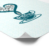 ブルーコーヒーとイエズスのポスター5"x7" ポスター (角)