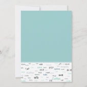 ブルーコーヒーをテーマにしたバースデーパーティ招待状 招待状 (裏面)