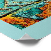 ブルーコーヒーカップマティススタイル ポスター (角)