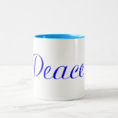 ブルーコーヒーマグの平和 ツートーンマグカップ (中央)