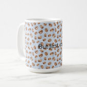 ブルーコーヒー豆 コーヒーマグカップ (正面左)