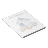 ブルーコープ鶏小屋のパーソナライズ ノートパッド (アングル)