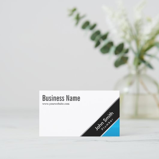 ブルーコーモダンナー配管名刺 名刺 (スタンド正面)