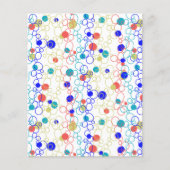 ブルーコーラルアクアサークル楕円スクラップブック紙 (正面)