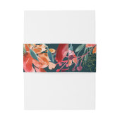 ブルーコーラルウォーターフローラ結婚ズスイート 招待状ベリーバンド (裏面例)