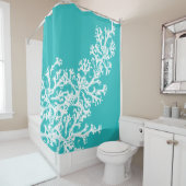 ブルーコーラルグラフィック シャワーカーテン (インサイチュ)