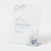 ブルーコーラルシーシェル共有アメモリブライダルシャワー 台座サイン (正面)