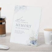 ブルーコーラルシーシェル共有アメモリブライダルシャワー 台座サイン (インサイチュ)