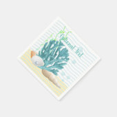 ブルーコーラルシーシェル&ブルーパール スタンダードカクテルナプキン (角)