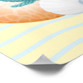 ブルーコーラルシーシェル&ブルーパール ポスター (角)