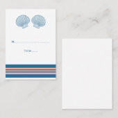 ブルーコーラルシー航海のシェル結婚ズ座席表 プレイスカード (正面/裏面)