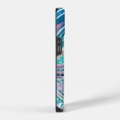 ブルーコーラルビーチィ抽象芸術アート iPhoneケース (右側面)