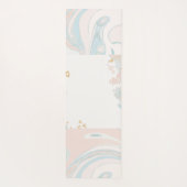 ブルーコーラルマーブルトレンディーモノグラムヨガマット ヨガマット (裏面)