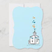 ブルーコーラルレトロチャペル結婚ズに行く 招待状 (裏面)