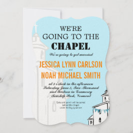 ブルーコーラルレトロチャペル結婚ズに行く 招待状