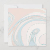 ブルーコーラル抽象芸術シャワー招待状 (裏面)