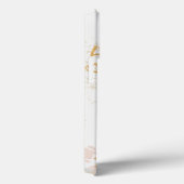 ブルーコーラル抽象芸術大理石金ゴールドモノグラム名 Case-Mate iPhoneケース (裏面 / 右)