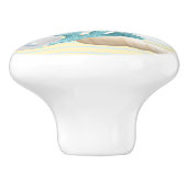 ブルーコーラル、シーシェルズ&ブルーパール装飾用クッション セラミックノブ (側面)