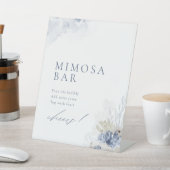 ブルーコーラル&シーシェルビーチブライダルシャワーミモサ 台座サイン (インサイチュ)