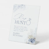 ブルーコーラル&シーシェルリング狩りブライダルシャワーゲーム 台座サイン (正面)