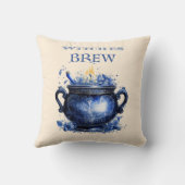 ブルーコールドロンウィッチスクリームイエローハロウィーン クッション (裏面)