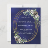 ブルーコーンパイングリーンクリスマスパーティの招待状 (正面)