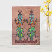 ブルーコーンピープル、ナバホ神話 カード (黄色い花)