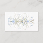 ブルーコーンフラワーガール赤ちゃんシャワーおむつラッフル エンクロージャーカード (裏面)