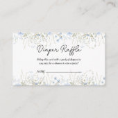 ブルーコーンフラワーガール赤ちゃんシャワーおむつラッフル エンクロージャーカード (正面)