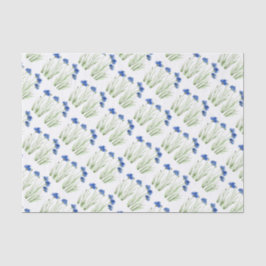 ブルーコーンフラワーズフラワーズウォーターカラーシックなパターン 薄葉紙