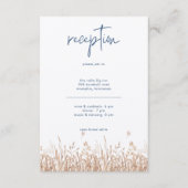 ブルーコーンフラワーズ&ウィートフィールドモダン披露宴 エンクロージャーカード (正面)