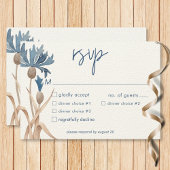 ブルーコーンフラワーズ&小麦フィールドディナモダンー 出欠カード