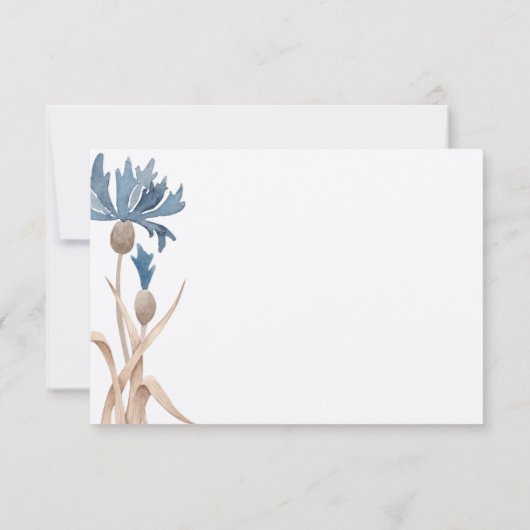 ブルーコーンフラワーズ&小麦フィールドディナモダンー 出欠カード (裏面)