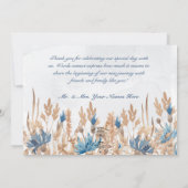 ブルーコーンフラワーズ&小麦結婚畑 サンキューカード (裏面)