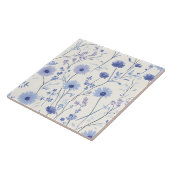 ブルーコーンフラワーフローラ タイル (側面)