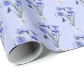 ブルーコーンフラワーブケッツ ラッピングペーパー (ロールコーナー)