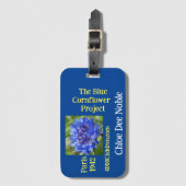 ブルーコーンフラワープロジェクト – Le Projet Bleuet Bleu ラゲッジタグ (正面縦)