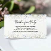 ブルーコーンフラワーベビーシャワーブックベビー エンクロージャーカード